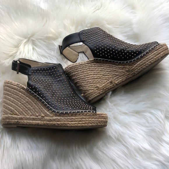 Kenneth Cole New York "Olivia 3" Studded Wedges - Picture 4 of 12